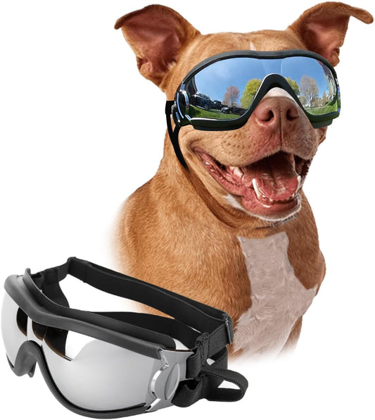 Dog Goggles - Large Dog Eye Protection Goggles Windproof Sunglasses for Medium Large Dog